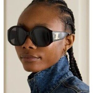 NEW CL40305U 01A OVERSIZED BLACK WOMEN SUNGLASSES CELINE CL40305U